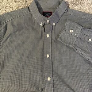 UNTUCKit Wrinkle Free Blue Plaid Button Down Shirt Medium 100% Cotton